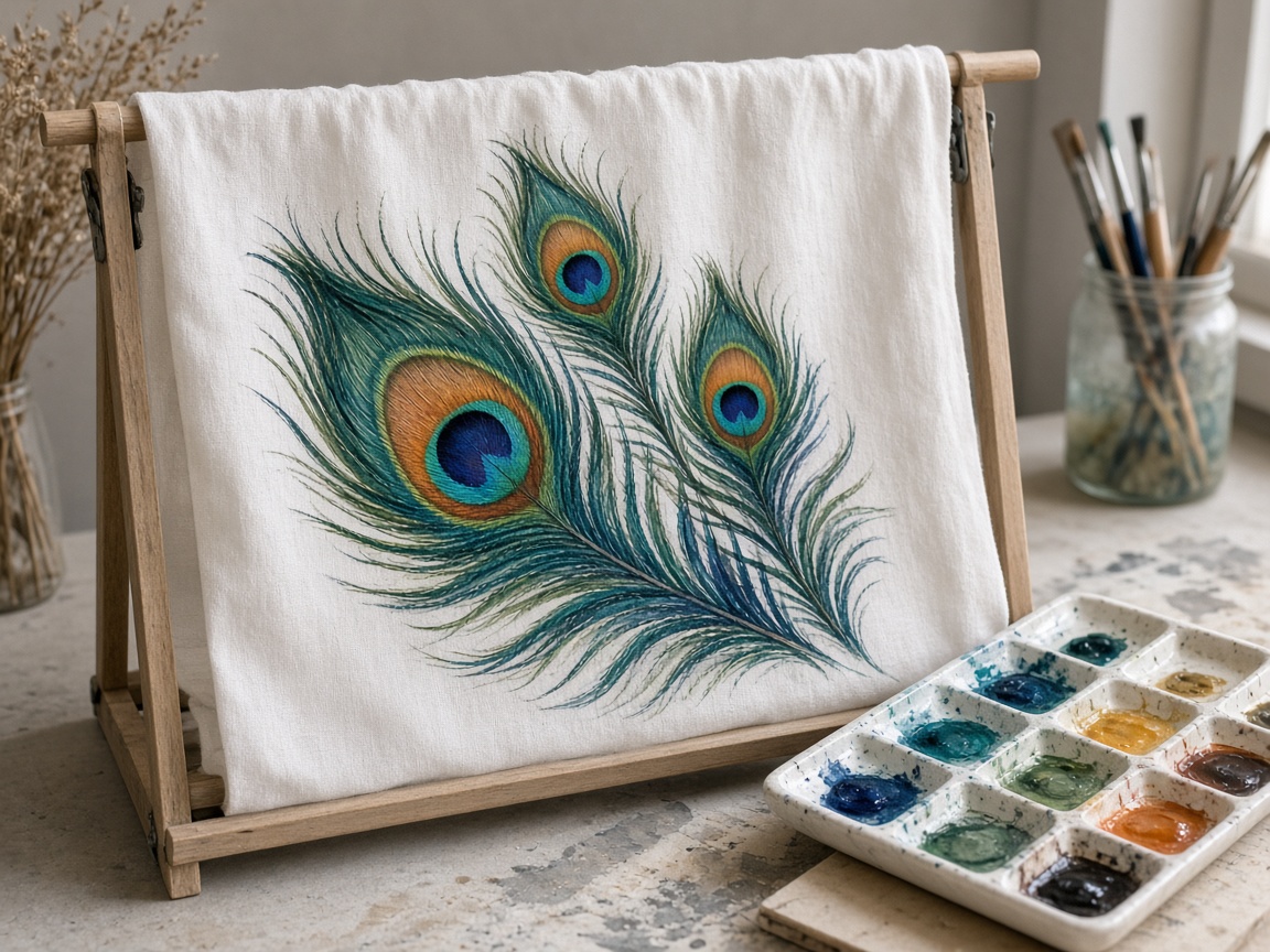 Finished fabric art ready to display